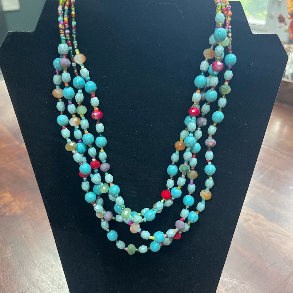 Multicolor Glass Beaded Necklace
